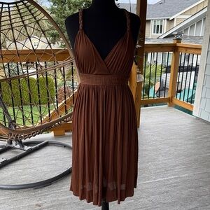 Massimo Dutti | Brown Summer Dress